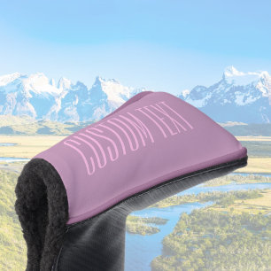 Couvre-club De Golf Pastel Purple & Pink clair Texte modifiable mode