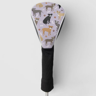 Couvre-club De Golf Pâtes Pitbull et tête de golf Bones