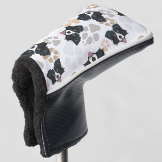 Couvre-club De Golf Pattes border collie de chien de motif
