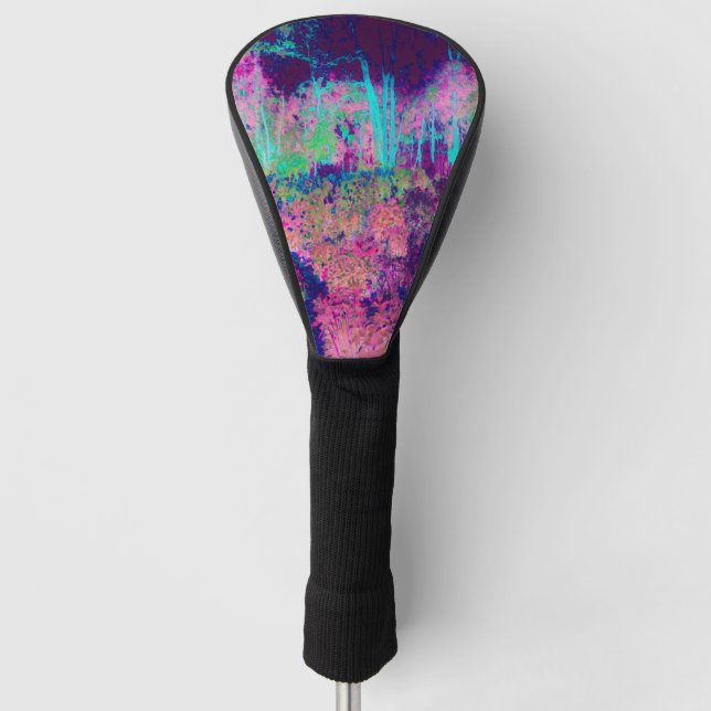 Couvre-club De Golf Paysage impressioniste violet et rose chaud (Devant)