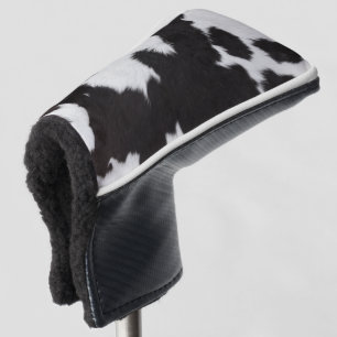 Couvre-club De Golf peau de vache noir