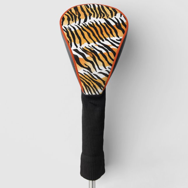 Couvre-club De Golf Peaux de tigre rayées modernes Imprimer les animau (Devant)
