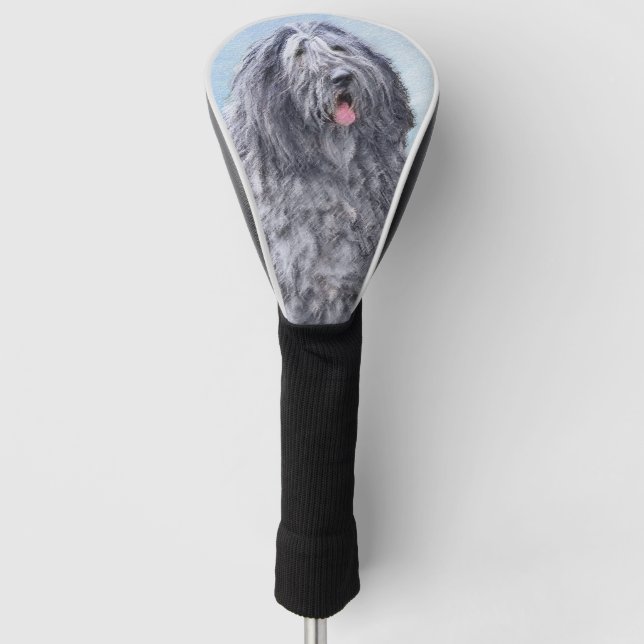 Couvre-club De Golf Peinture Bergamasco Sheepdog - Chien original mign (Devant)
