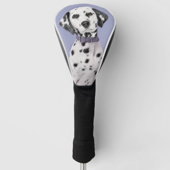 Couvre-club De Golf Peinture Dalmatienne - Beau art original de chien (Devant)