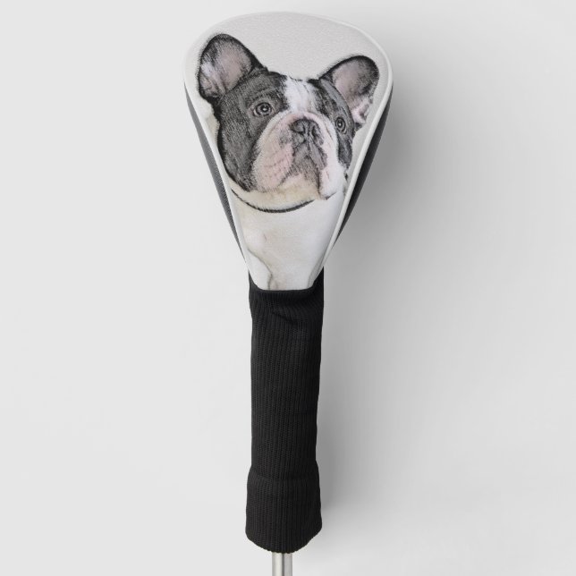 Couvre-club De Golf Peinture de Chien à Chien (Brindle Pied) (Devant)