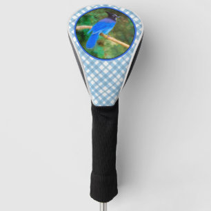 Couvre-club De Golf Peinture de Geai de Steller - Art original d'oisea