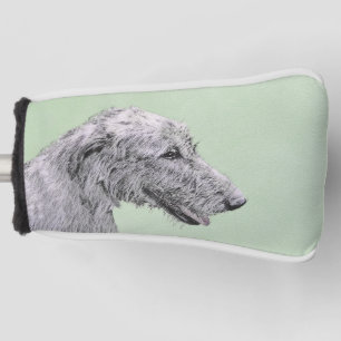 Couvre-club De Golf Peinture de Wolfhound irlandais - Joli art origina