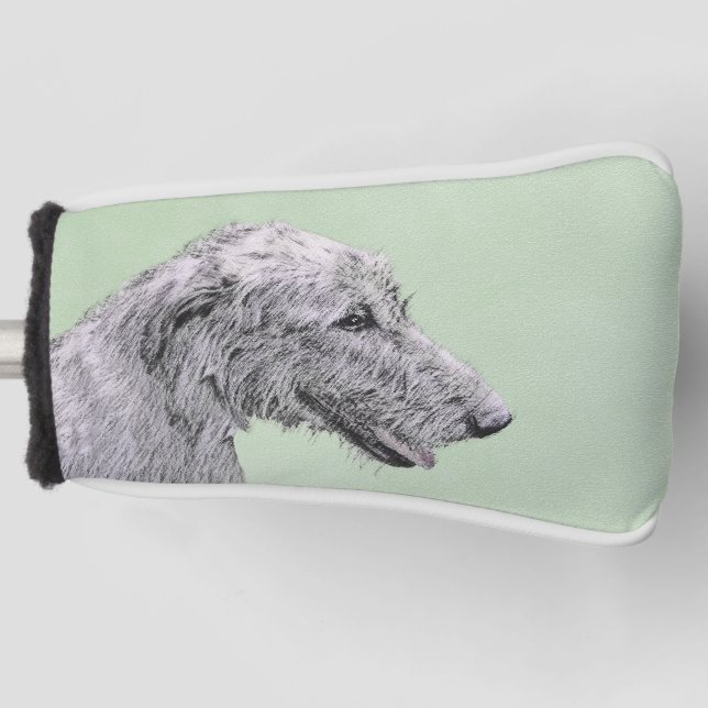 Couvre-club De Golf Peinture de Wolfhound irlandais - Joli art origina (Devant)