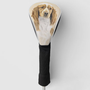 Couvre-club De Golf Peinture d'espagnol Welsh Springer - Art original