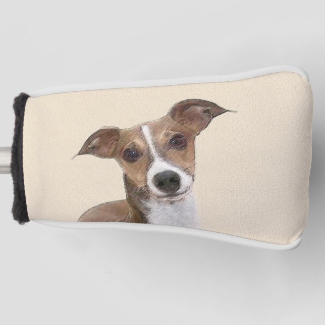 Couvre-club De Golf Peinture italienne Greyhound - Cute Original Chien (Devant)