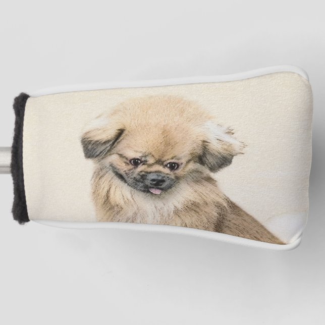 Couvre-club De Golf Peinture Pekingese - Cute Original Chien Art (Devant)