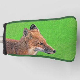 Couvre-club De Golf Peinture Red Fox - Art original de la faune