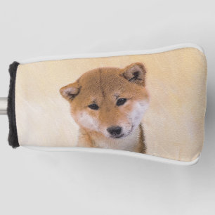 Couvre-club De Golf Peinture (rouge) de Shiba Inu - art original de