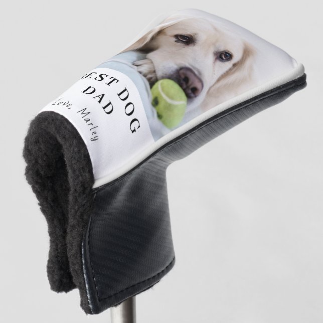 Couvre-club De Golf Personalized Best Dog Dad Custom Photo (Devant 3/4)