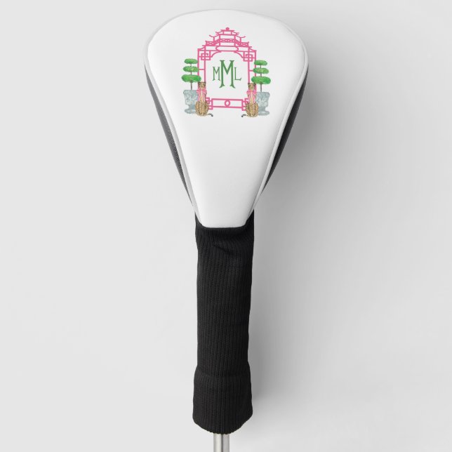Couvre-club De Golf Personalized Pagoda Monogram golf head cover (Devant)