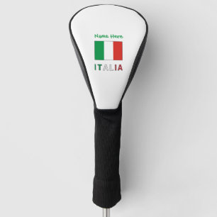 Couvre-club De Golf Personnalisation verte de la bandiera italiana