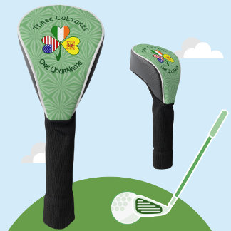 Couvre-club de golf personnalisé avec trèfle drape