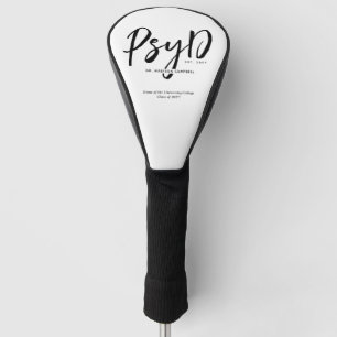 Couvre-club De Golf Personnalisé Elegant PsyD Docteur en Psychologie