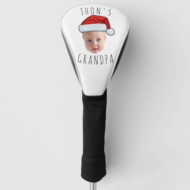 Couvre-club De Golf Personnalisé Visage bébé Père Noël Chapeau Photo d (Devant)