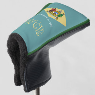 Couvre-club De Golf Personnalisé Votre Texte Indicateur d'état Delawar