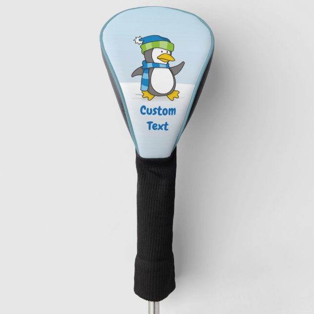 Couvre-club De Golf Petit pingouin marchant sur la couverture de golf  (Devant)