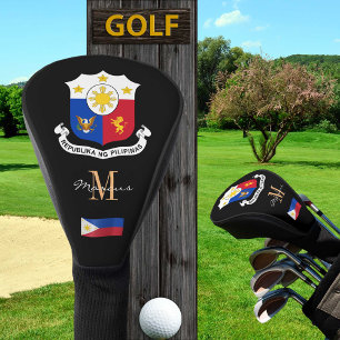 Couvre-club De Golf Philippines et drapeau Clubs de golf monogrammes C