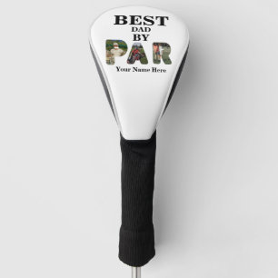 Couvre-club De Golf Photo à 3 lettres personnalisée Meilleur père par
