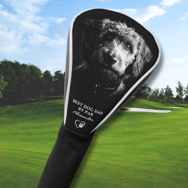 Couvre-club De Golf Photo Chien Personnalisé Meilleur Doodle Papa Par  (Personalize with Name, edit other text if required)