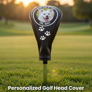 Couvre-club De Golf Photo Chien Personnalisé Meilleur Papa Par Par Bla