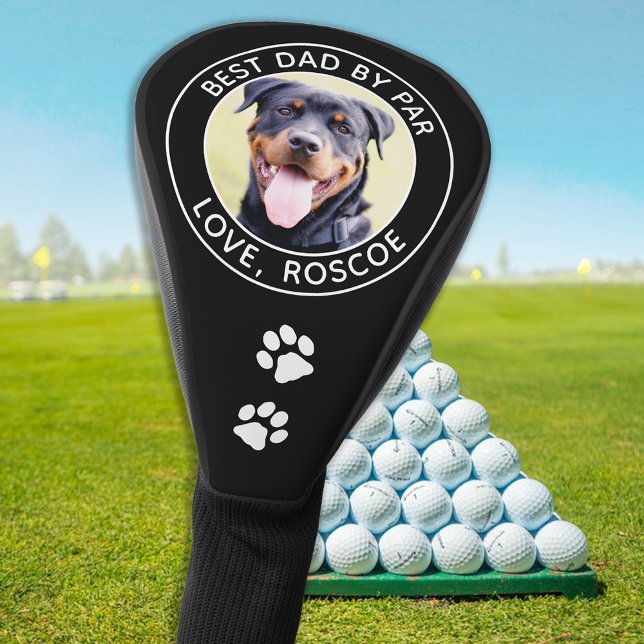 Couvre-club De Golf Photo de chien personnalisée Meilleur DAD par Par  (Créateur téléchargé)