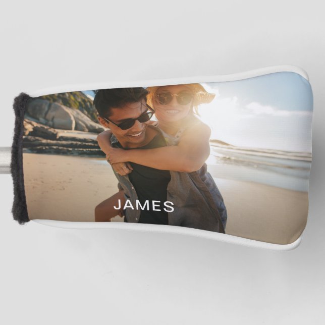 Couvre-club De Golf Photo et nom classiques (Devant)