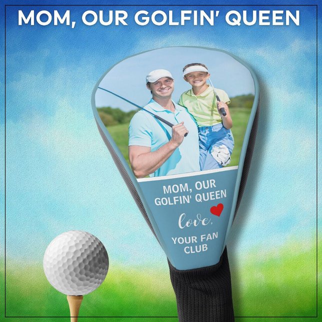 Couvre-club De Golf Photo personnalisée de Maman Our Golfin' Queen (Créateur téléchargé)