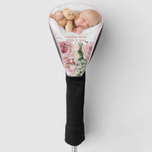 Couvre-club De Golf Photo personnalisée Floral Nouveau bébé