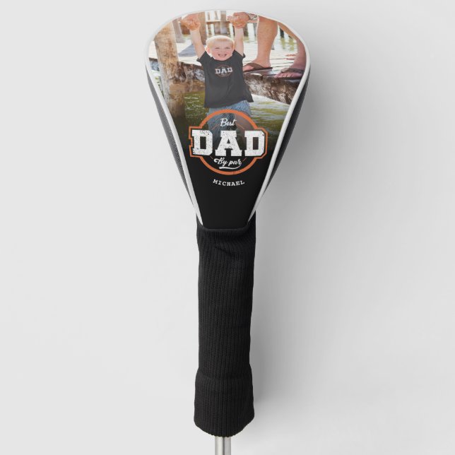Couvre-club De Golf Photo personnalisée Meilleur papa par Par Golf Têt (Devant)