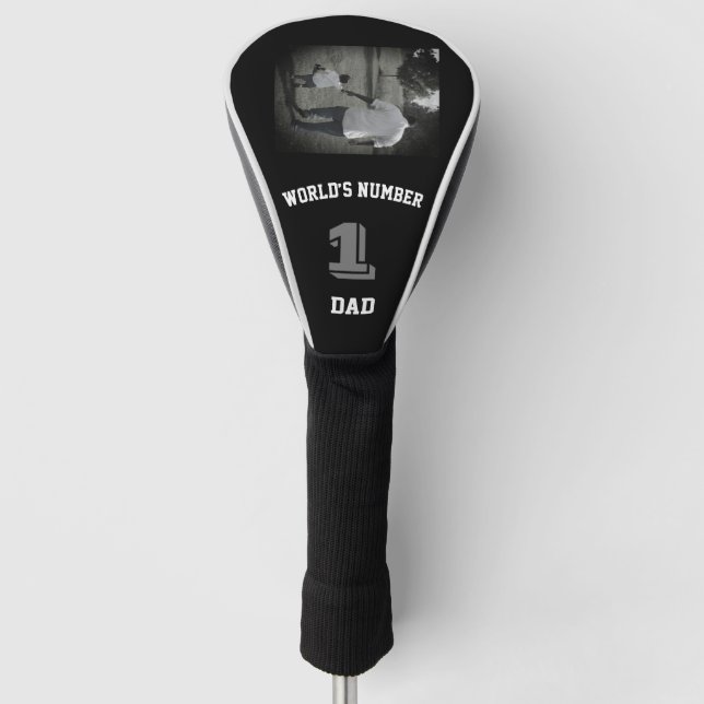 Couvre-club De Golf Photo personnalisée Monde l'oncle papa numéro un (Devant)