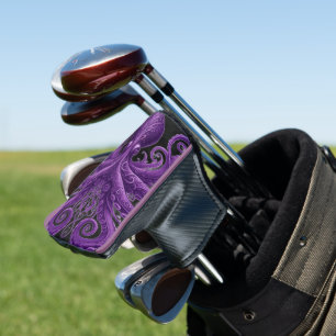 Couvre-club De Golf Pieuvre violette Steampunk victorien Kraken