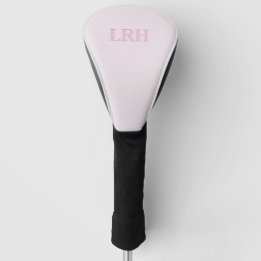 Couvre-club De Golf Pink Modern Femme Monogram Golf Driver Cover
