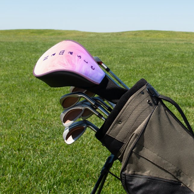 Couvre-club De Golf Pink violet dégradé Print Namaste tendance chic (In Situ)