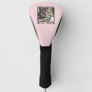 Couvre-club De Golf Pink World's Best Cat Maman Empreintes de pattes P