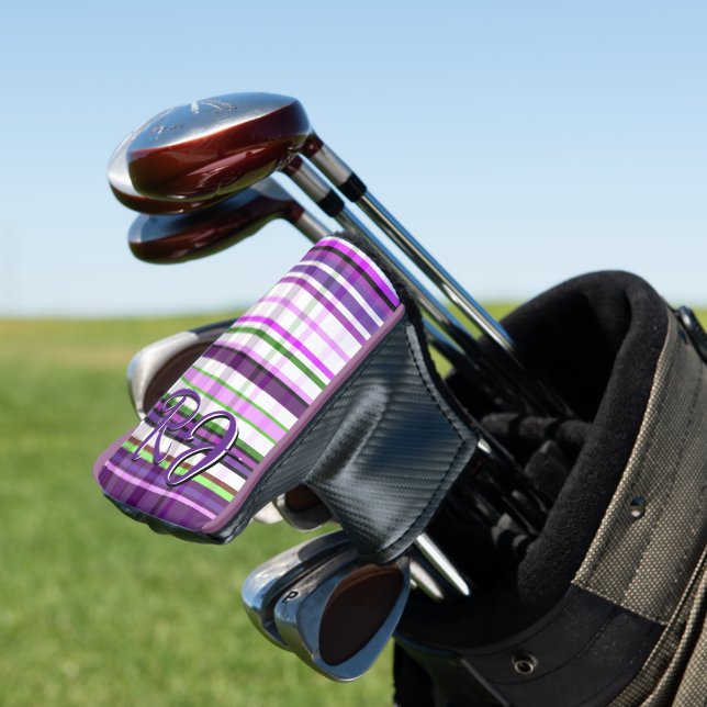 Couvre-club De Golf Plaid violet - Inspiré par la Fleur Lilac violette (In Situ)