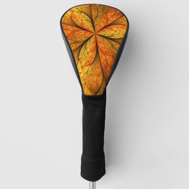 Couvre-club De Golf Plante d'automne, Abstrait moderne Fractal Art Lea (Devant)