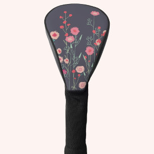 Couvre-club De Golf Plymouth Fleurs Boho foncé peinture florale