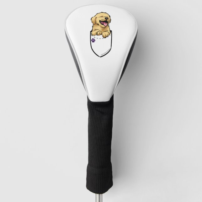 Couvre-club De Golf Pocket Puppiez - Golden Retriever (Devant)
