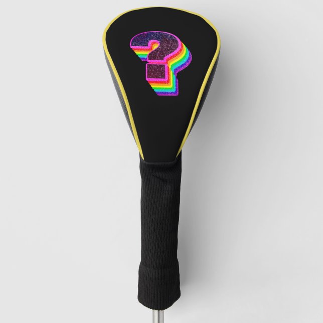 Couvre-club De Golf Point d'interrogation coloré ? (Devant)