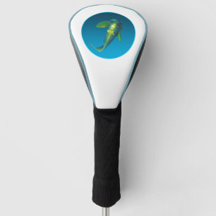 Couvre-club De Golf Poisson-ange - Design sur arrière - plan bleu dégr