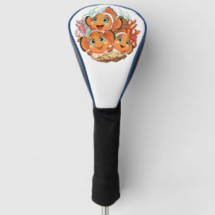 Couvre-club De Golf Poisson clown Dessin animé mignon Famille Sous l'e