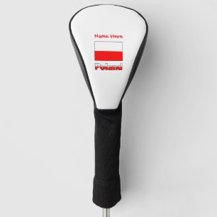 Couvre-club De Golf Pologne et Pologne Drapeau Rouge Personnalisation
