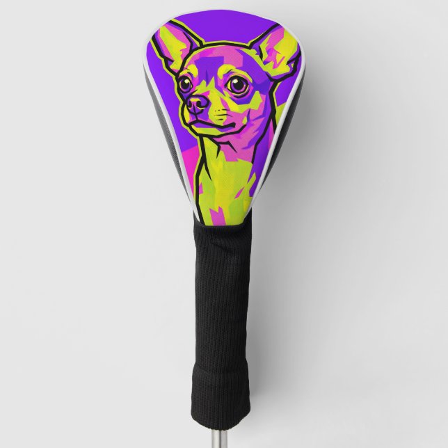 Couvre-club De Golf POP ART DOG - チワワ犬 No.1 (Devant)
