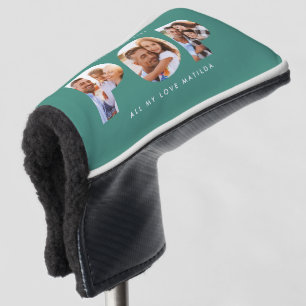 Couvre-club De Golf Pop multi photo moderne typographie enfant cadeau