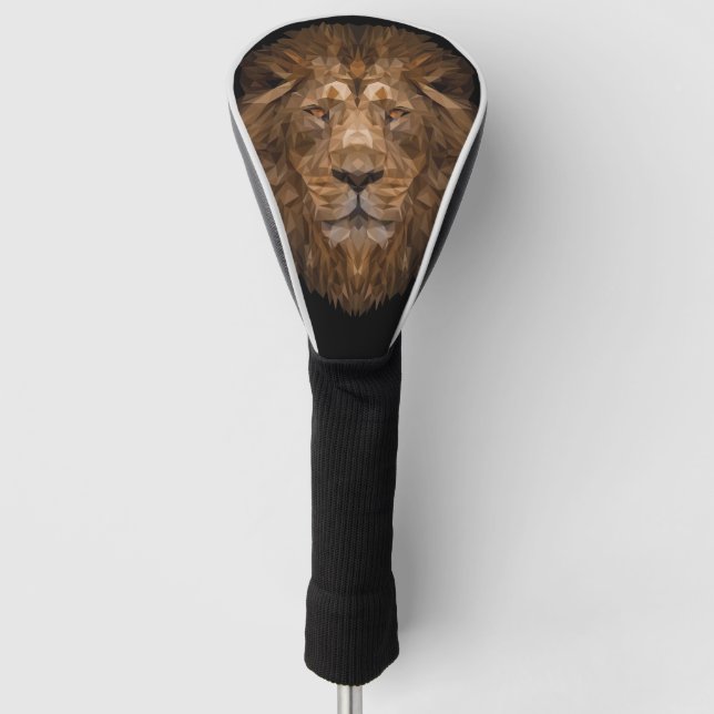 Couvre-club De Golf Portrait de lion géométrique (Devant)